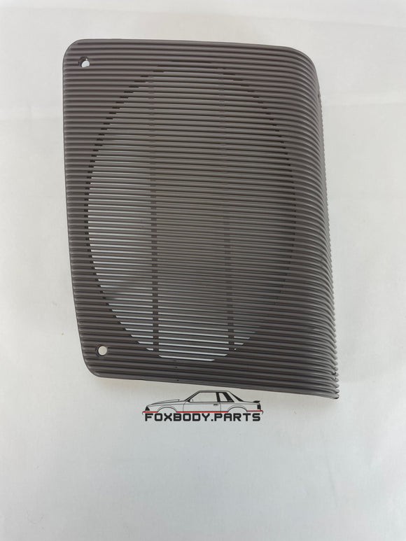 87-93 Ford Mustang Hatch Rear Speaker Cover OEM (Titanium) Left Hand