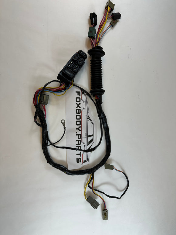 87-93 Ford Mustang Convertible Drivers Door Wiring Harness OEM