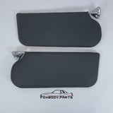 79-84 Ford Mustang Sun Visor vinyl (Set) (Charcoal)OEM