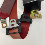 87-93 Ford Mustang Seatbelt Front Retractor Left  OEM (Scarlet) (Drivers)